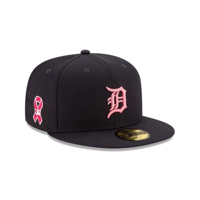 Blue Detroit Tigers Hat - New Era MLB Mother's Day 59FIFTY Fitted Caps USA6274310